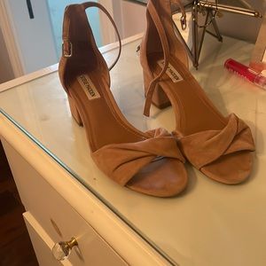 Steve Madden leather suede block heels